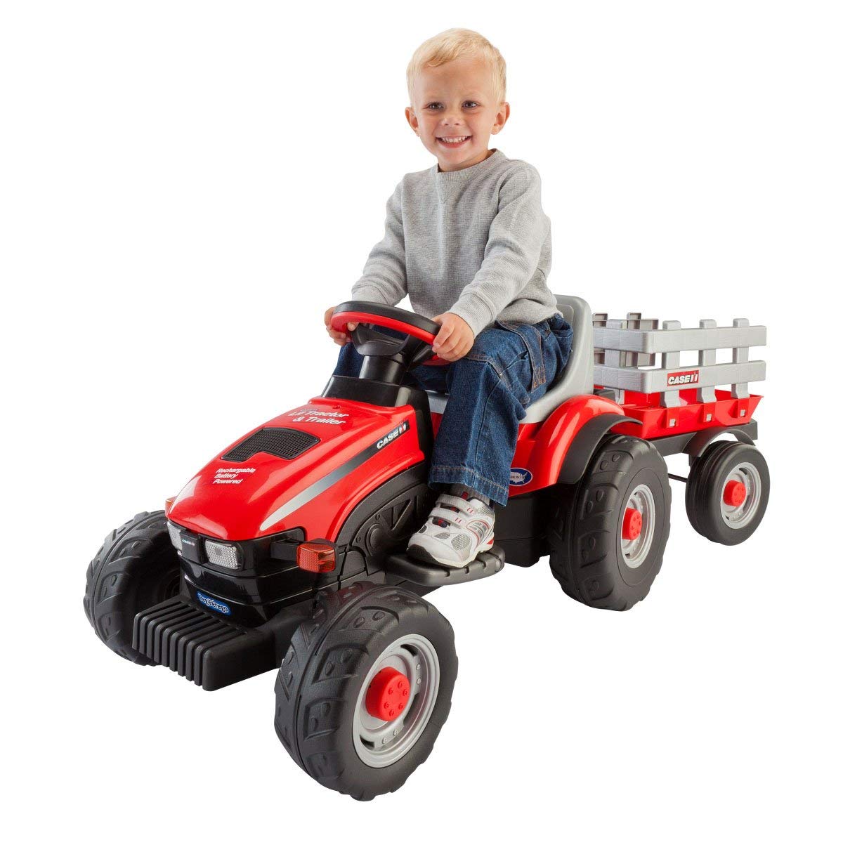 Peg Perego Case IH Little Tractor and Trailer