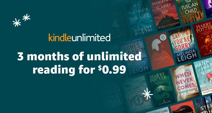 kindle unlimited 3 months 0.99