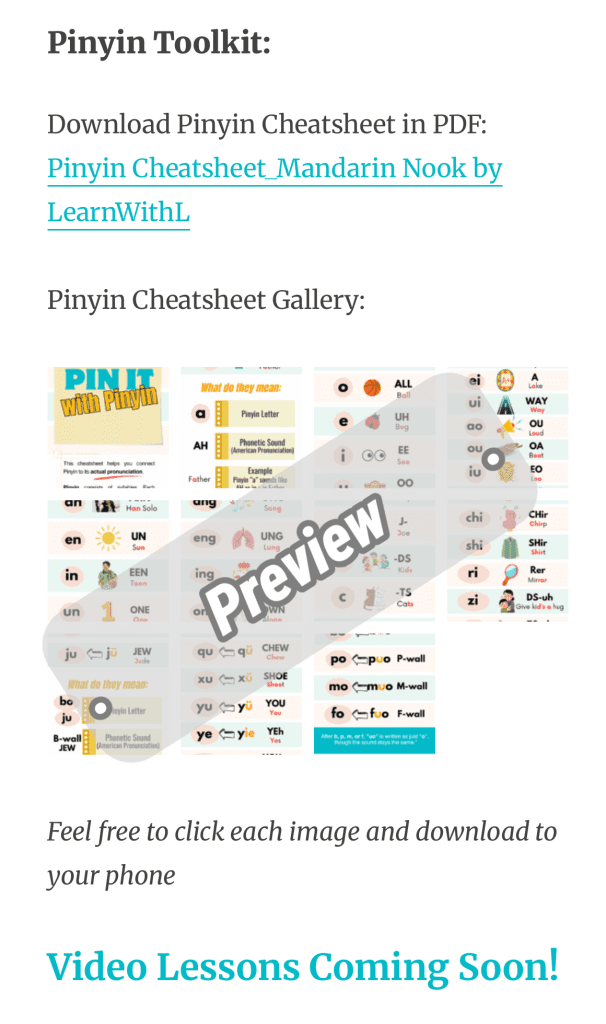 pinyin cheatsheet, pin it with pinyin, mandarin nook, mandarin chinese learning, basic chinese